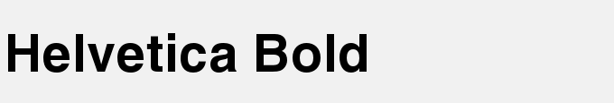 Helvetica Bold